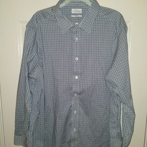 Lucky Brand Slim Fit Checkered Long Sleeve Button Up Shirt Men's sz XL.